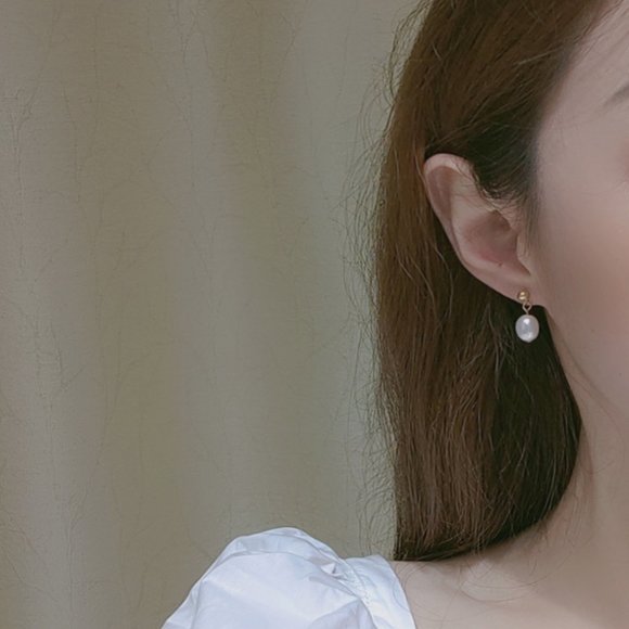 💕💕Last one Pearl Charm Drop Earrings - Picture 7 of 8